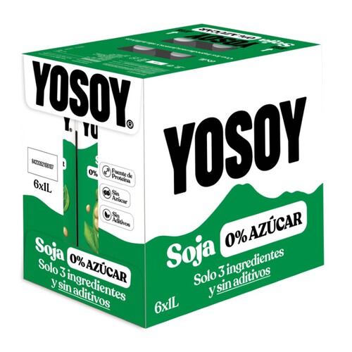 YOSOY Beguda de soja 0% sucre 6x1L en cartró