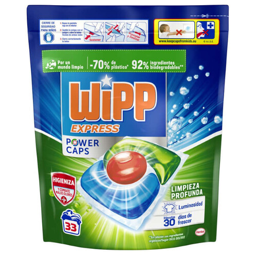 WIPP Detergent en càpsules Antiolors Express de 33 dosis