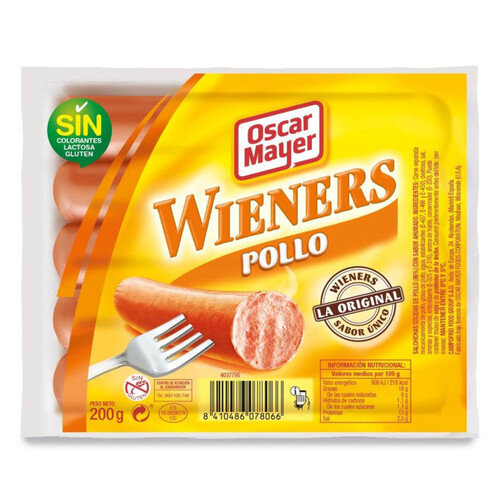 OSCAR MAYER Salsitxes cuites de pollastre