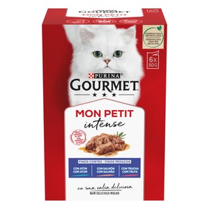 GOURMET Comida de atún, salmón y trucha para gato adulto 0.3kg