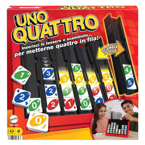 MATTEL Joc de taula quatre en ratlla amb fitxes UNO Quatro