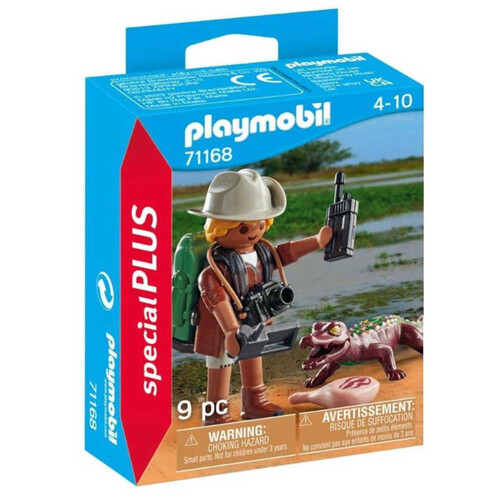 PLAYMOBIL Figura investigador amb un caiman