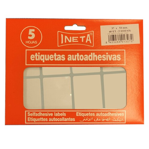 INETA Etiquetes adhesives blanques 37 x 50 mm