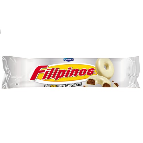 FILIPINOS Galetes banyades de xocolata blanca