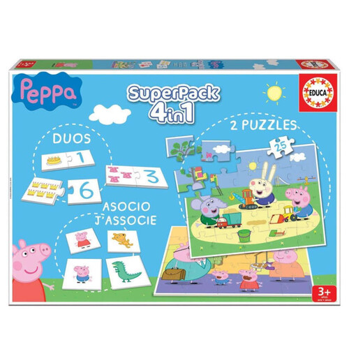 EDUCA Joc de taula Superpack de Peppa Pig