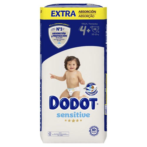 DODOT SENSITIVE Bolquers T4 (10-15 kg) Extra