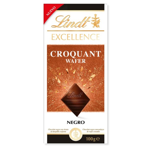 LINDT EXCELLENCE Xocolata negra croquant wafer