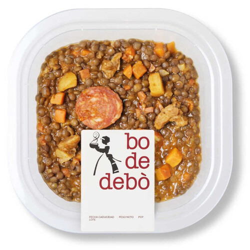 BO DE DEBÒ Llenties estofades amb xoriço