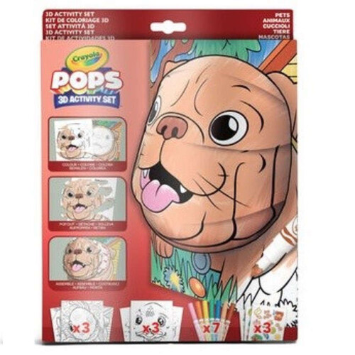 CRAYOLA Joc 3D d'activitats creatives Color Pops Pets