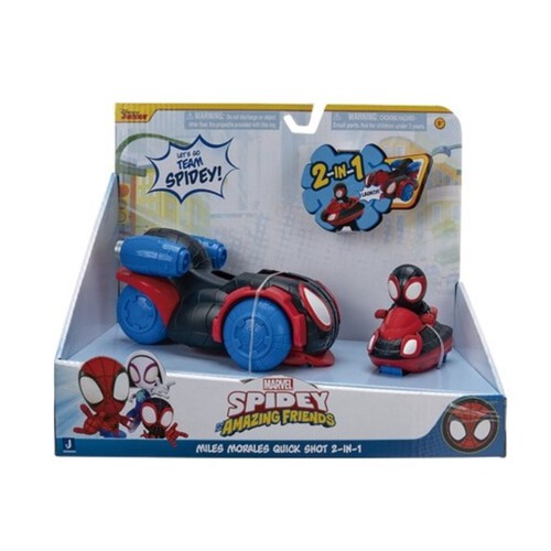 SPIDEY Super vehicle 2-1 de Spidey amb figura de Miles Morales