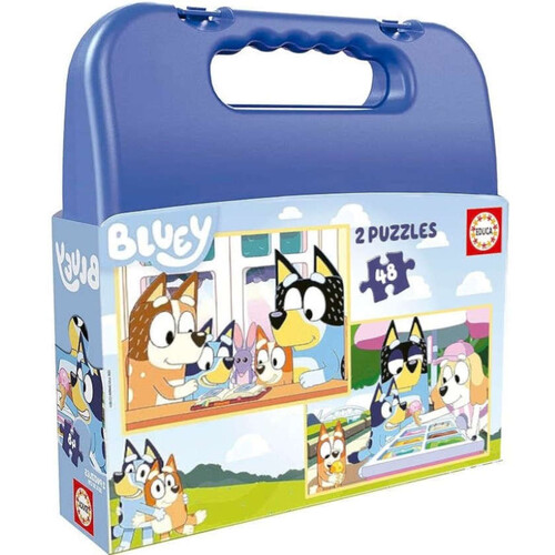 BLUEY Maleta trencaclosques de Bluey 2x48P