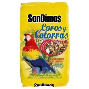 SANDIMAS Comida completa para Loros y Cotorras 0.7kg