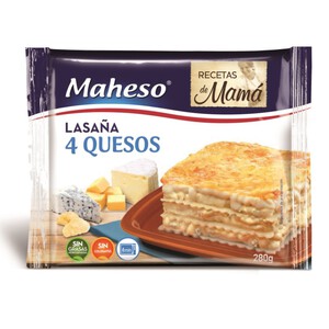 MAHESO Lasaña 4 quesos para microondas 0.28kg