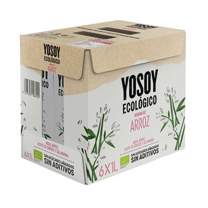 YOSOY Bebida de arroz ecológica 6x1L en cartón 6L