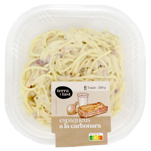 TERRA I TAST Espaguetis a la carbonara