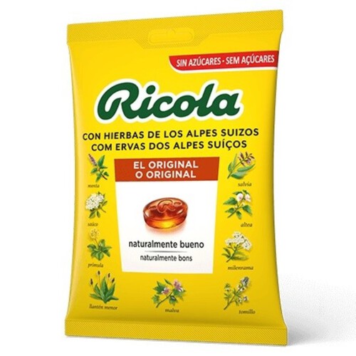 RICOLA Caramels d'herbes suïsses sense sucre