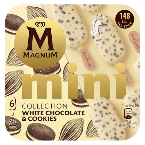 MAGNUM Gelat mini xocolata blanca amb cookies