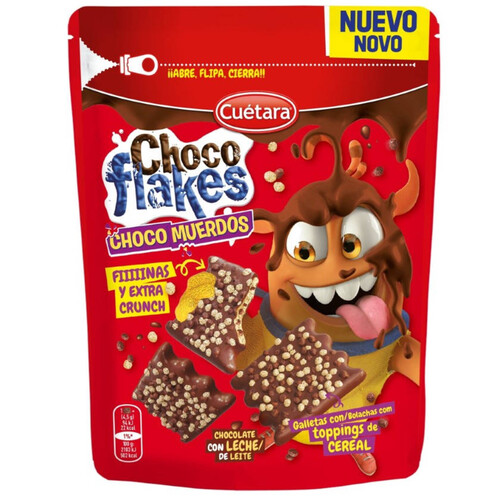 CUETARA Galetes Choco Flakes de xocolata amb llet