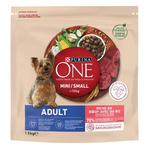 PURINA ONE Comida de buey y arroz para perro mini 1.5kg