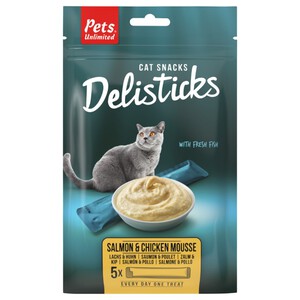 PETS UNLIMITED Snack de salmón y pollo para gato adulto 0.075kg