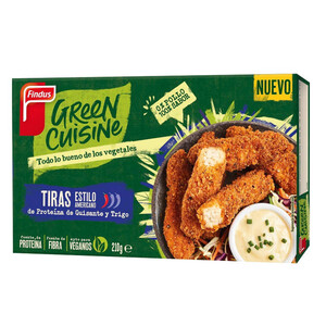 GREEN CUISINE Tiras de proteína de guisante y trigo 0.21kg