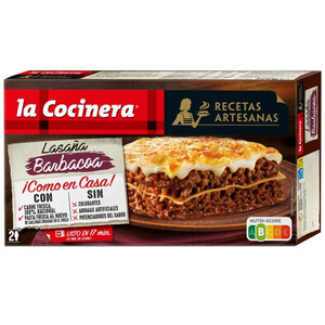 LA COCINERA Lasaña barbacoa 0.5kg