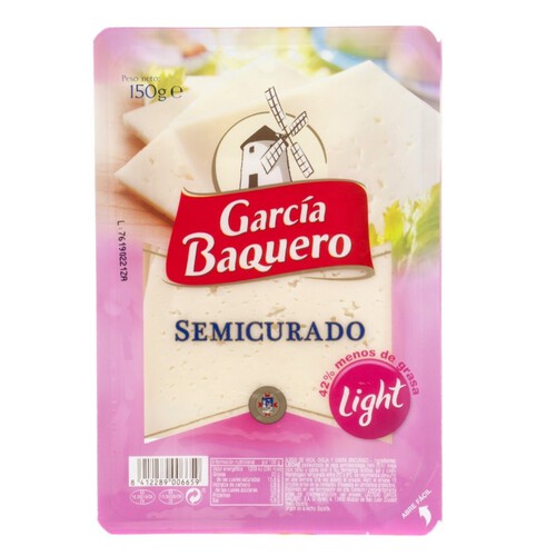 GARCÍA BAQUERO Formatge semicurat Light llescat