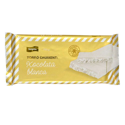 BONPREU Torró cruixent de xocolata blanca