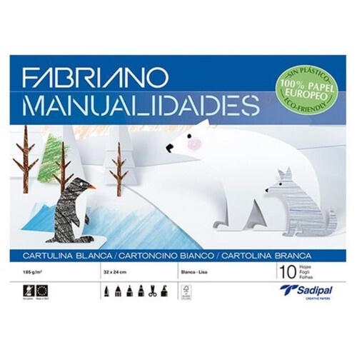 FABRIANO Bloc cartolines blanques per manualitats