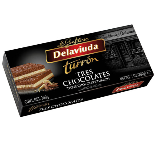 DELAVIUDA Torró tres xocolates