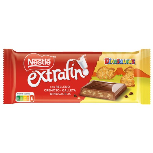 NESTLÉ EXTRAFINO Xocolata amb llet amb galeta Dinosaurus