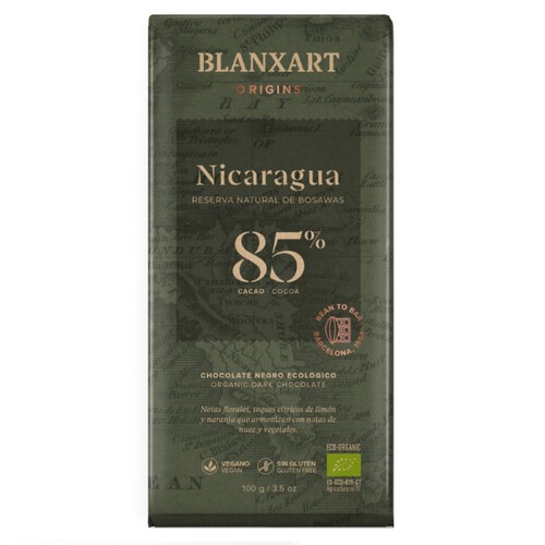 BLANXART Xocolata negra 85% de Nicaragua ecològica