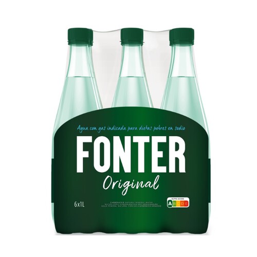 FONTER Aigua amb gas 6x1 L