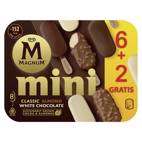 MAGNUM Gelat mini clàssic, ametlla i blanc