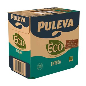 PULEVA Leche entera eco 6x1L en cartón 6L