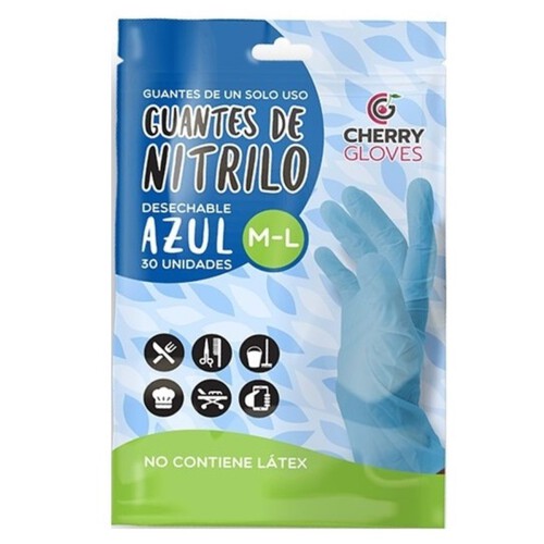 CHERRY Guants de nitril talla M-L