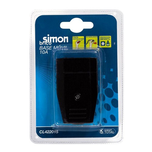 SIMON Base mobil de color negre 10A 250V