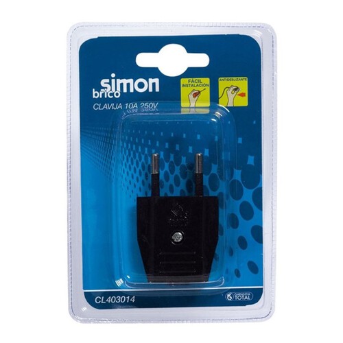 SIMON Clavilla color negre 10A 250V