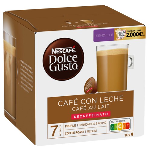 DOLCE GUSTO Càpsules de cafè amb llet descafeïnat