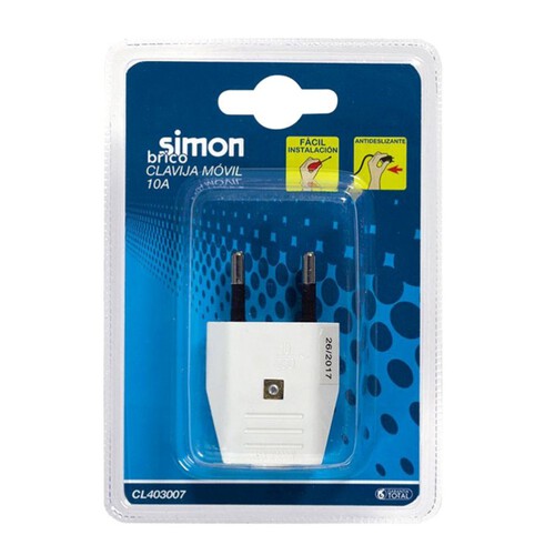 SIMON Clavilla color blanc 10A 250V