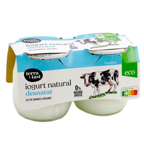 TERRA I TAST Iogurt natural desnatat de vaca ecològic