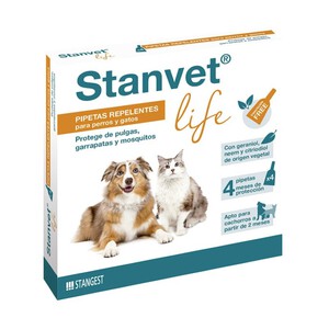 STANVET Pipetas repelentes naturales de insectos 4 x 0.25 por envase