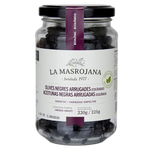 MASROJANA Olives negres arrugades ecològiques