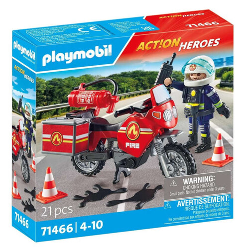 PLAYMOBIL Action Heroes Moto de bombers