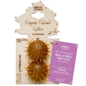 RUB RETORN Juguete Rub Ball & Bell para gato 