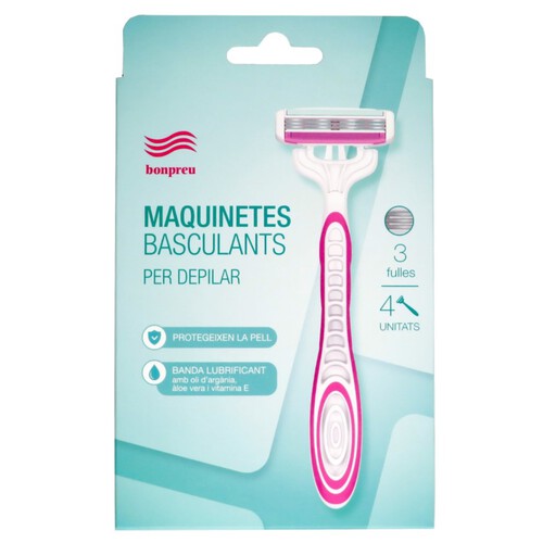 BONPREU Maquinetes basculants per depilar 3 fulles