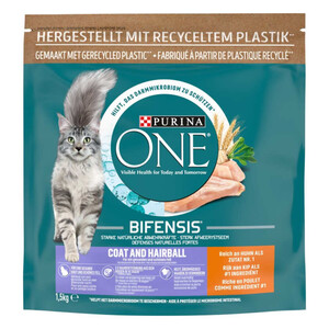 PURINA ONE Comida de pollo para gato especial pelaje 1.5kg