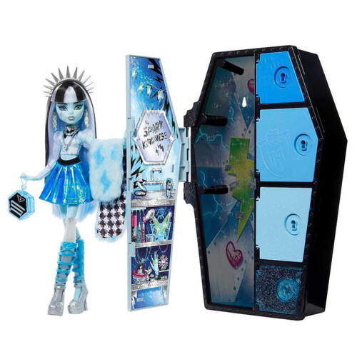 MONSTER HIGH Nina Frankie amb armari Skulltimate Secrets Sèrie 2