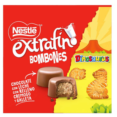 NESTLÉ EXTRAFINO Bombons de xocolata farcit de galeta Dinosaurus