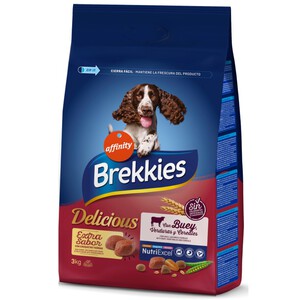 BREKKIES DELICIOUS Comida de buey para perro adulto 3kg